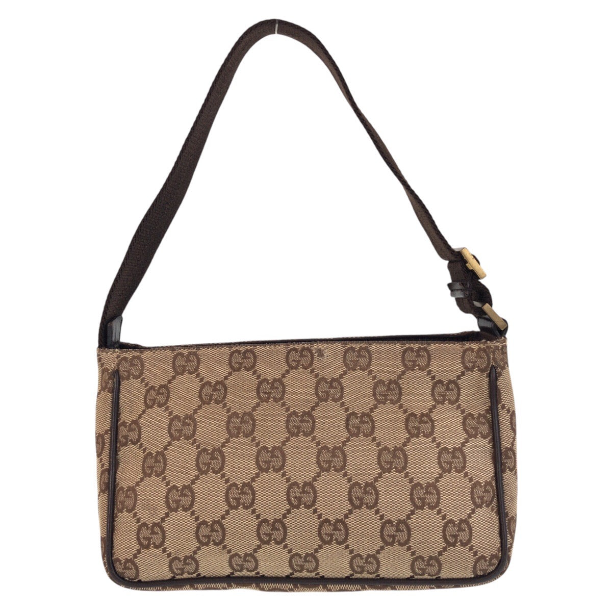 GUCCI Shoulder Bag 106644 GG canvas Brown Beige Gold Metal Shoulder Bag accessory pouch Women