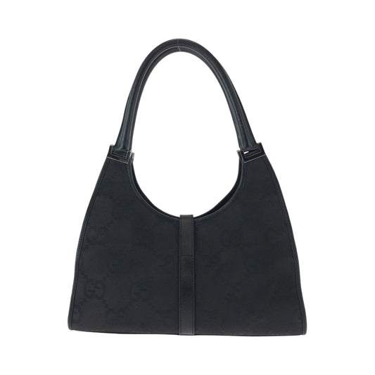 GUCCI Shoulder Bag 002 1067 GG canvas black Hobo One Shoulder Bag Jackie Women