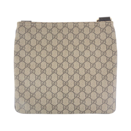 GUCCI Shoulder Bag 295257 GG Supreme canvas, leather Brown Gray Gold Metal Shoulder Bag pochette Women