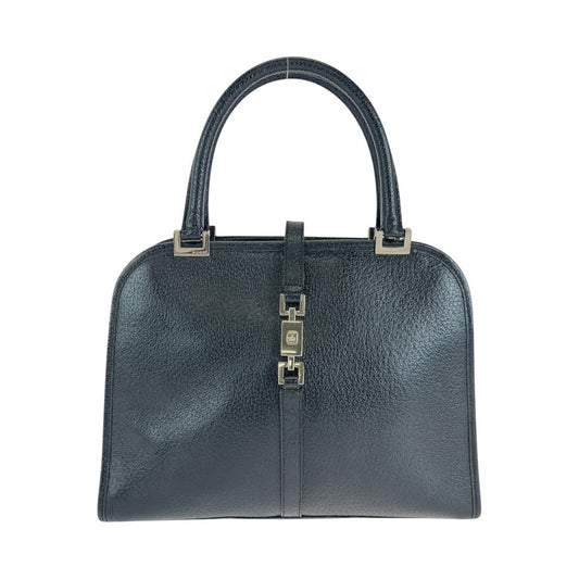 GUCCI Tote Bag 002 1071 leather Black SilverMetal Jackie