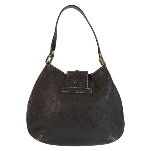 GUCCI Shoulder Bag 233608 leather Brown Gold Metal Guccisima Women