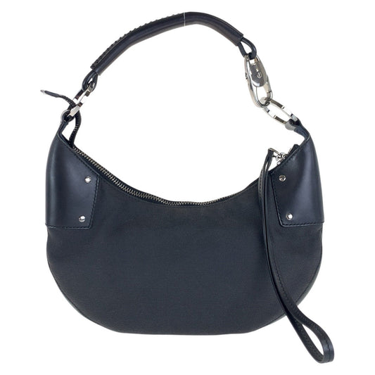 GUCCI Shoulder Bag 109208 Canvas, Leather Black Silver Metal Hobo Women