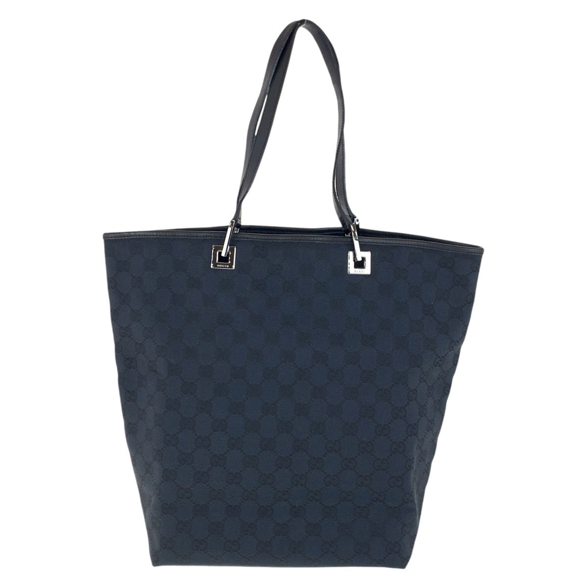 GUCCI Tote Bag 31243 GG canvas Black SilverMetal