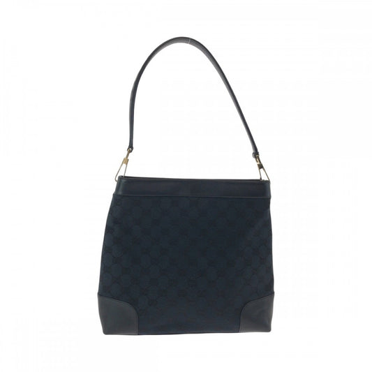 GUCCI Shoulder Bag 001 4231 GG canvas Black Silver Metal Shoulder Bag handbag Women