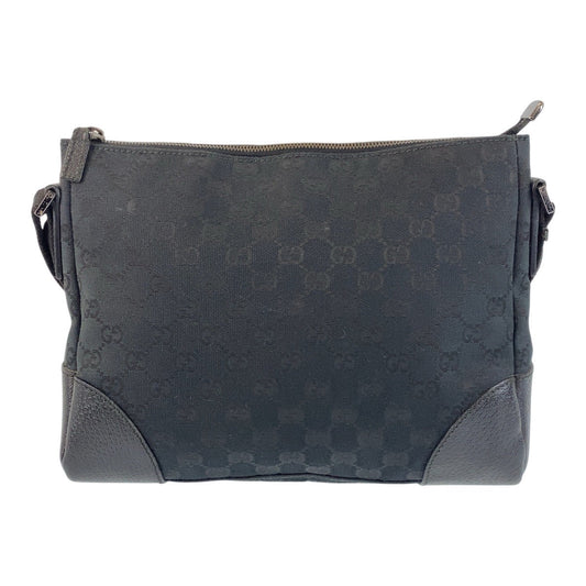 GUCCI Shoulder Bag 114273 GG canvas, leather Black black Shoulder Bag Messenger bag Women
