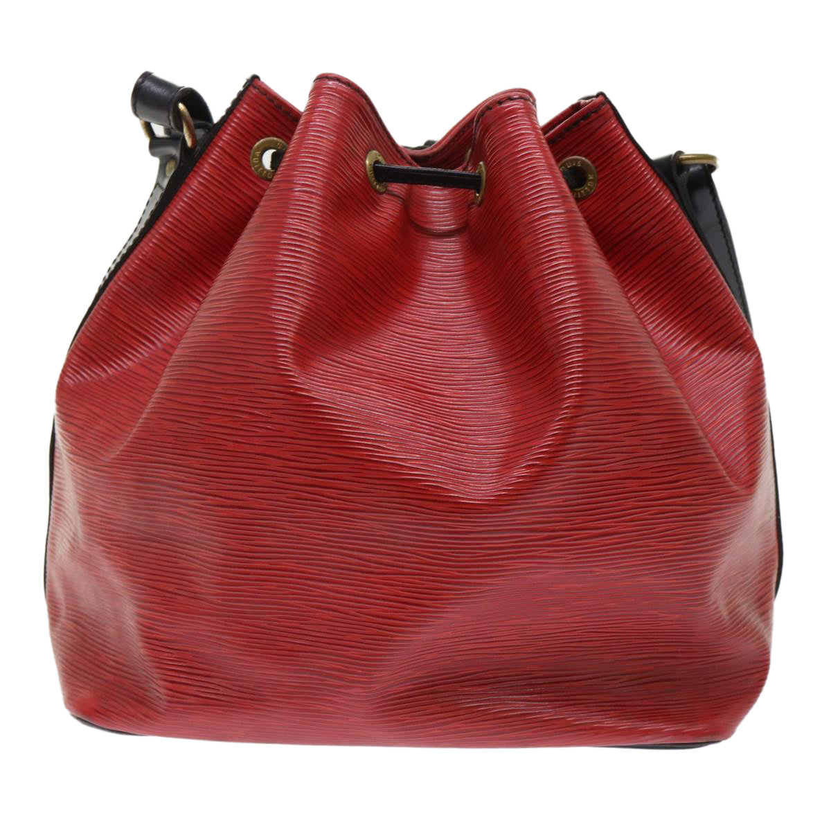LOUIS VUITTON Epi Petit Noe Shoulder Bag Bicolor Black Red M44172 LV 50067