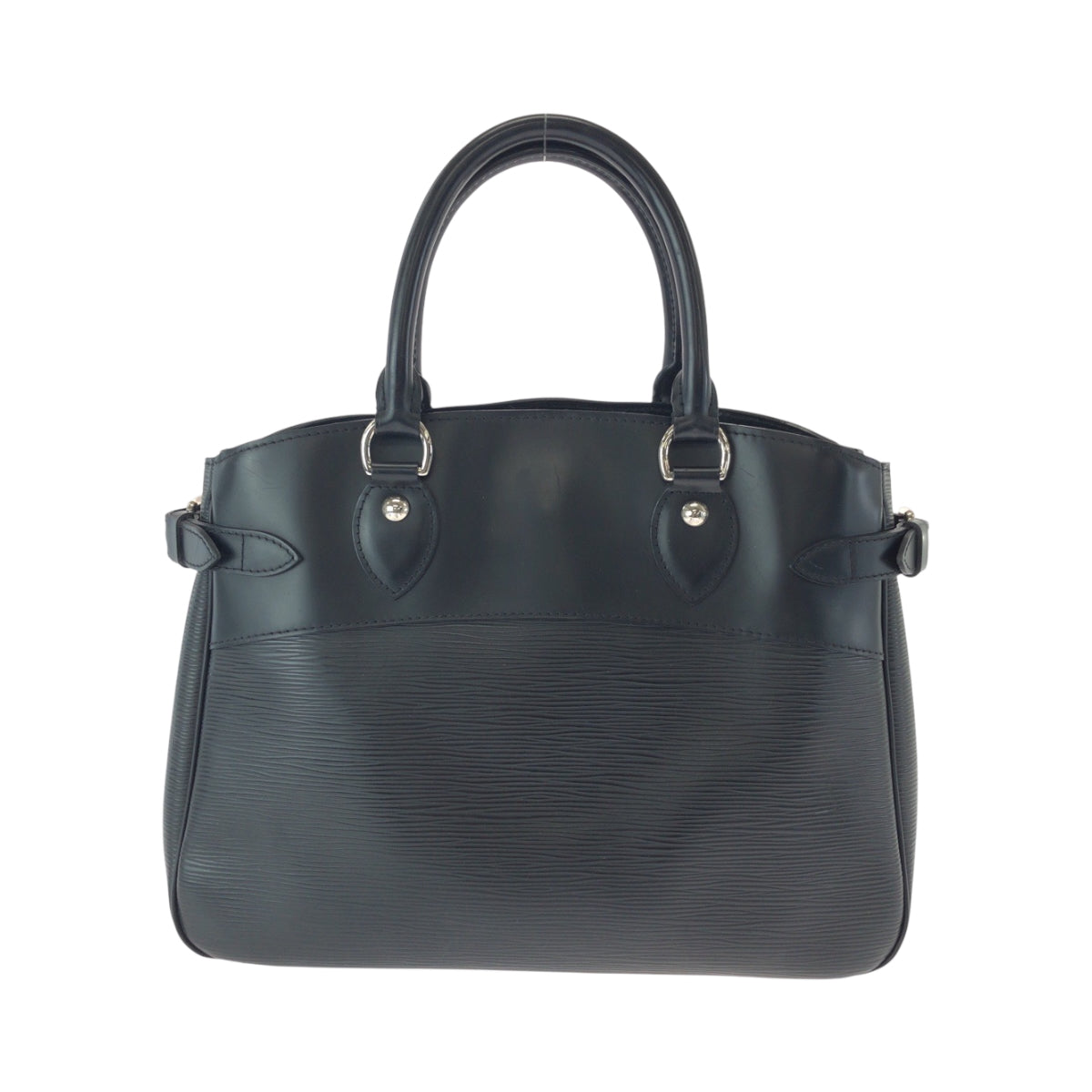 LOUIS VUITTON Handbag Epi Leather Noir Black SilverMetal Epi Passy PM