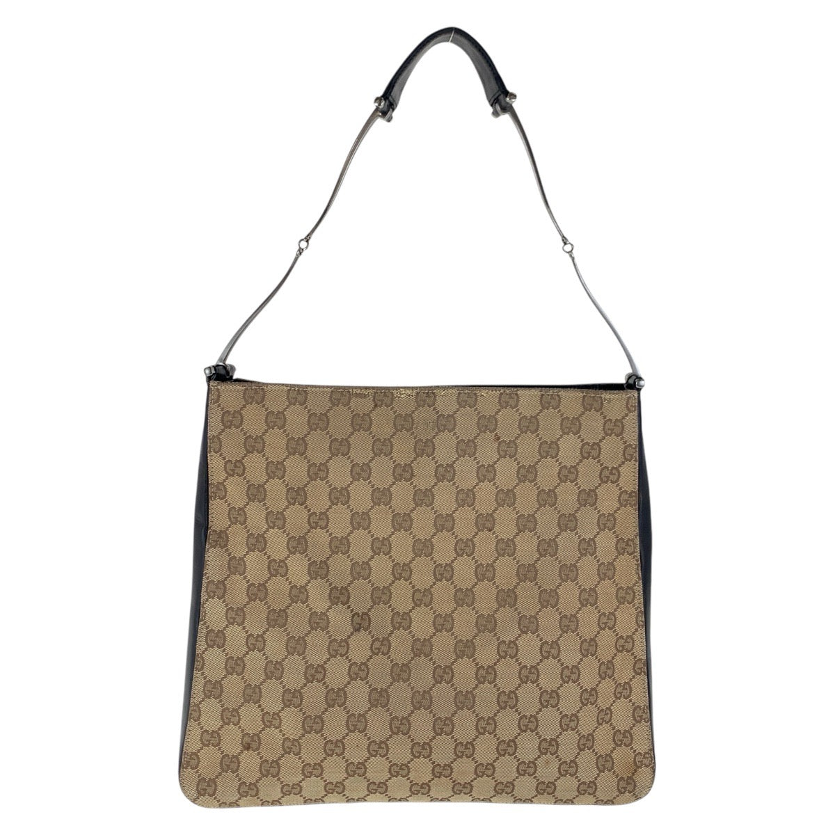 GUCCI Shoulder Bag 001 3181 GG canvas, leather Brown Silver Metal Women