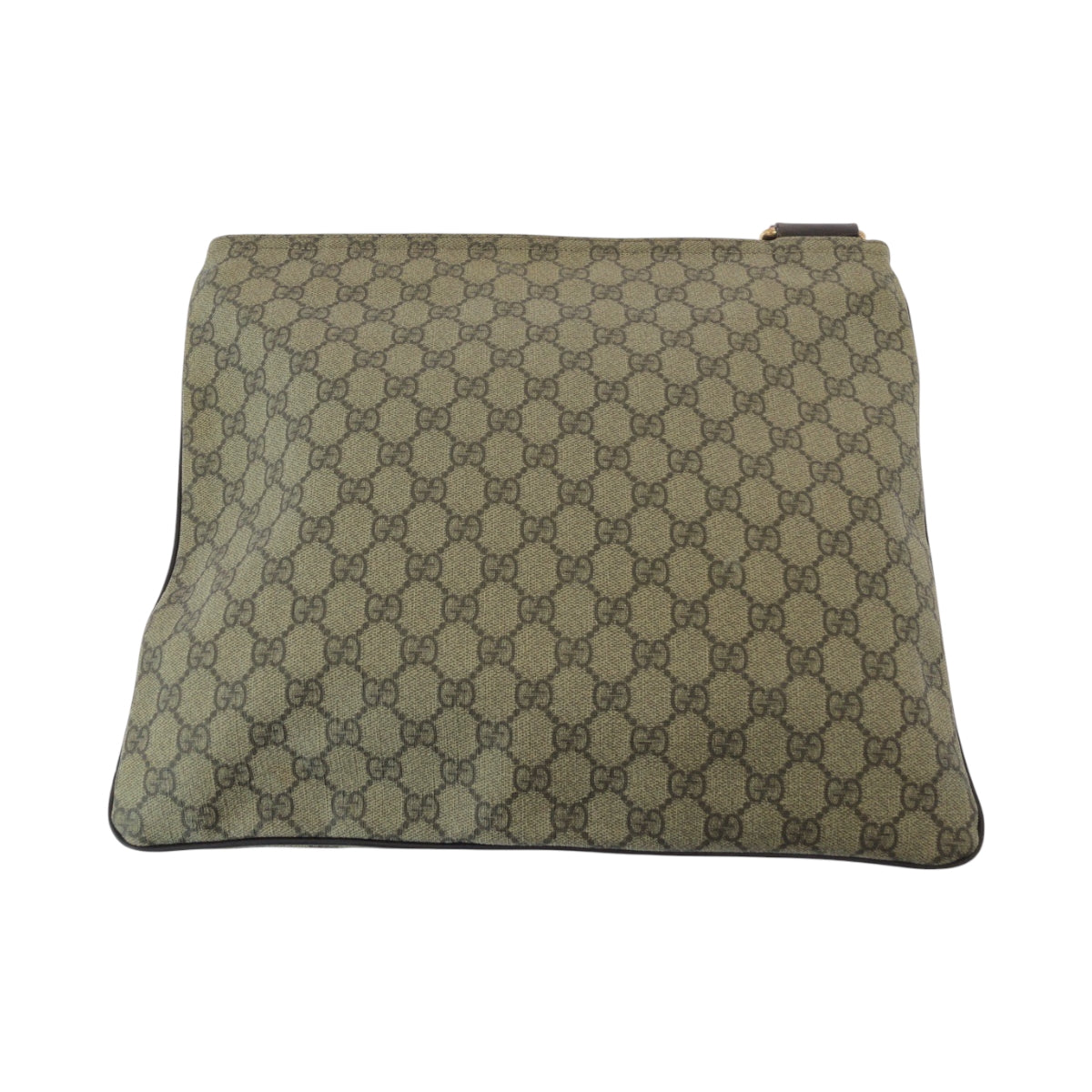 GUCCI Shoulder Bag 201446 GG Supreme Canvas Brown Gold Metal Shoulder Bag Messenger bag mens
