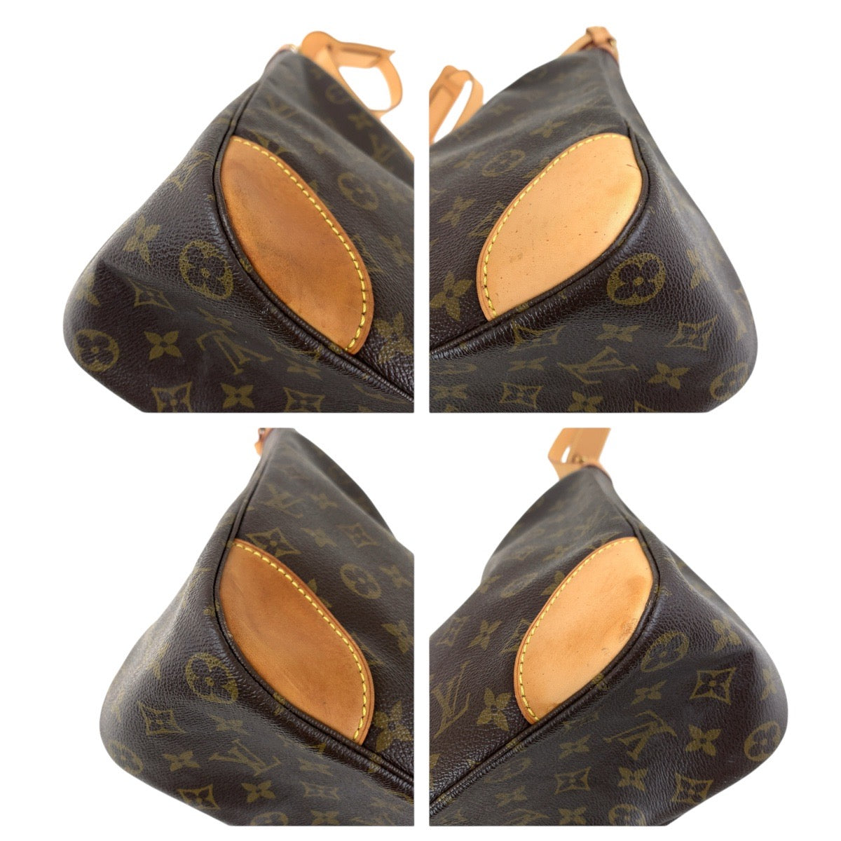 LOUIS VUITTON Shoulder Bag PVC Brown Gold Metal Monogram Boulogne35