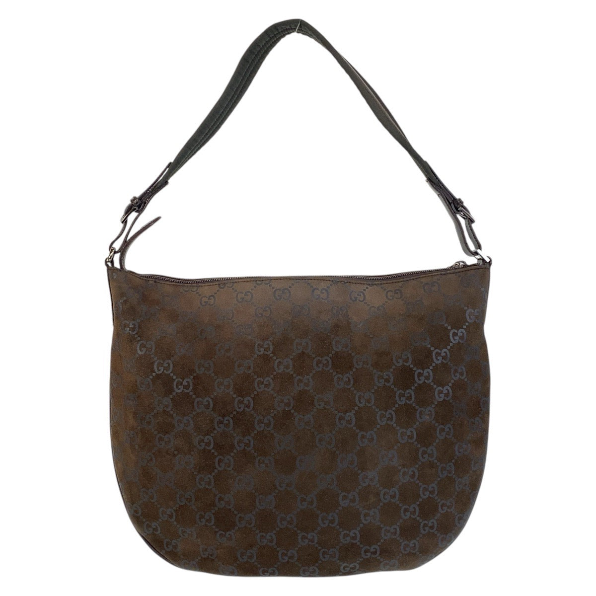 GUCCI Shoulder Bag 001 1206 GG canvas, suede Brown Women