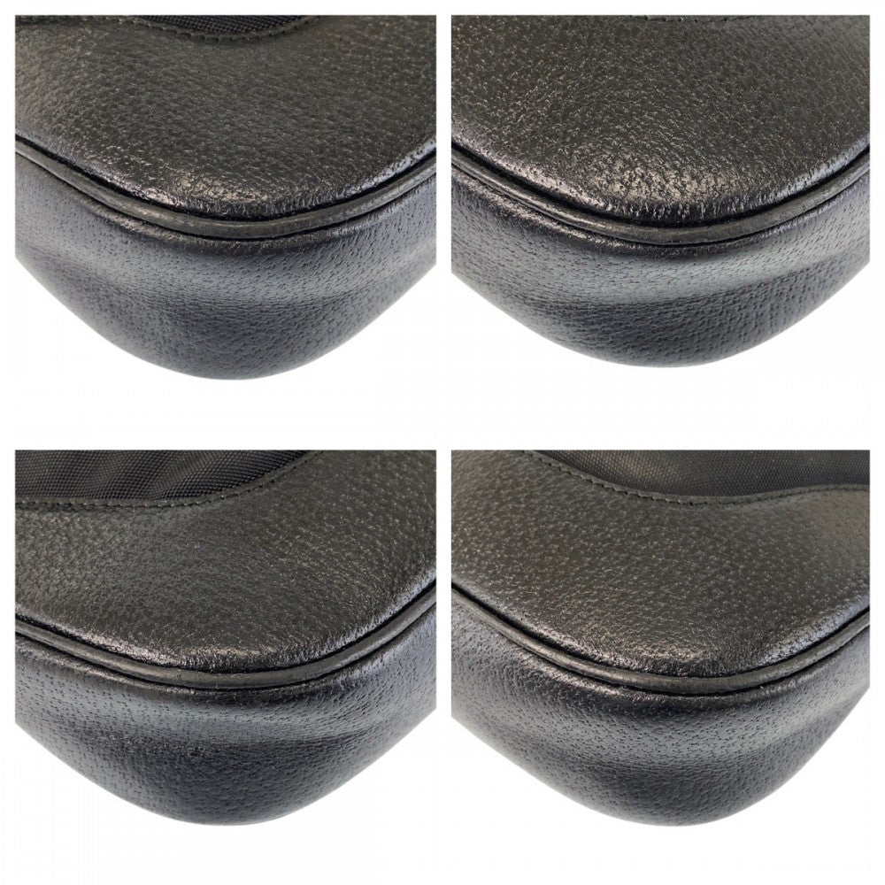 GUCCI Shoulder Bag 001 3346 Nylon, Leather Black black Jackie Women