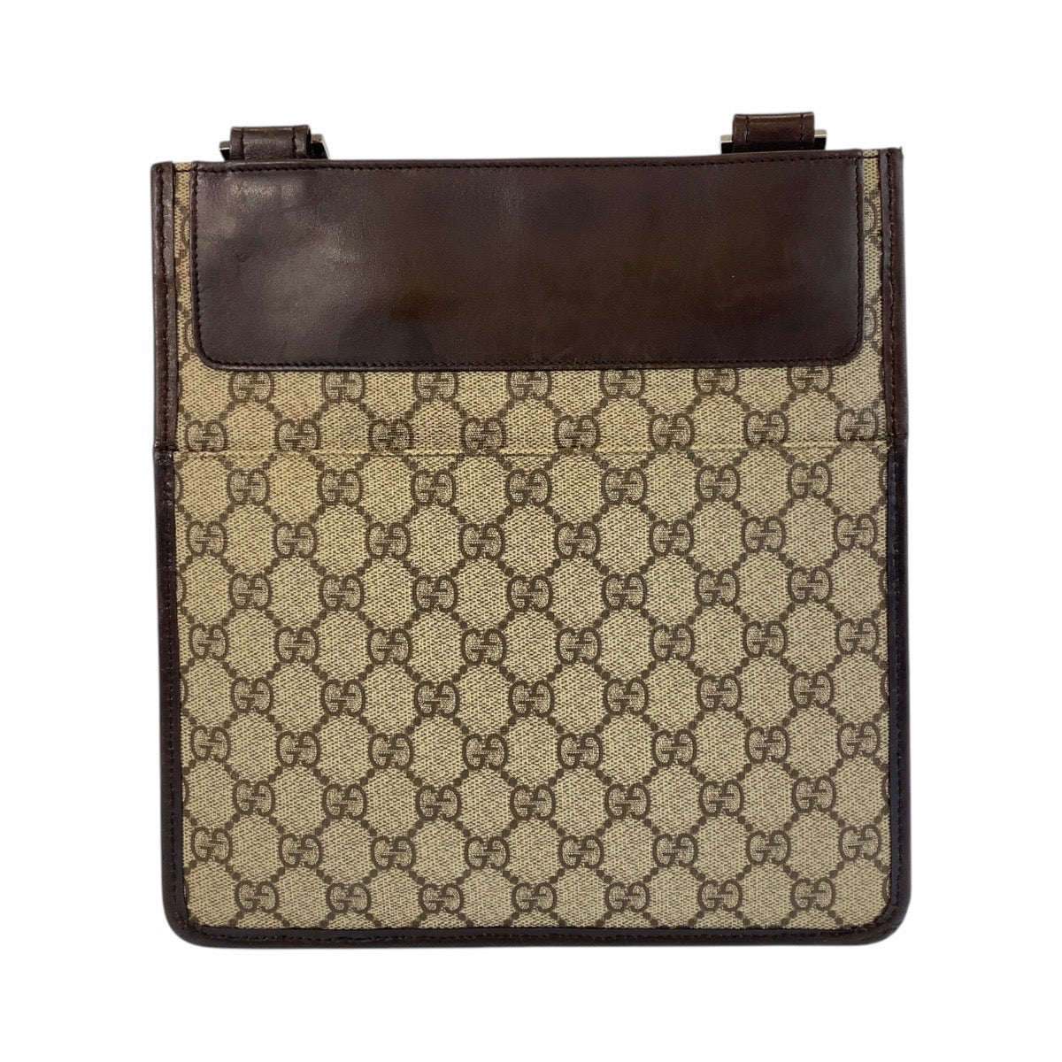 GUCCI Shoulder Bag 27639 GG Supreme canvas, leather Brown Shoulder Bag pochette Women