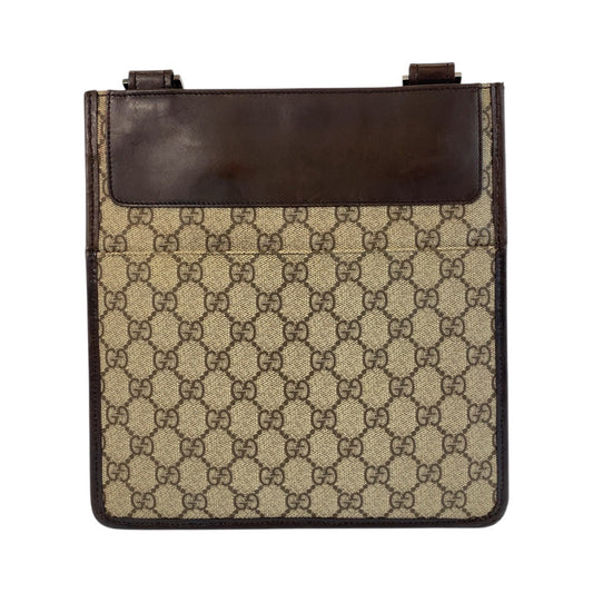 GUCCI Shoulder Bag 27639 GG Supreme canvas, leather Brown Shoulder Bag pochette Women