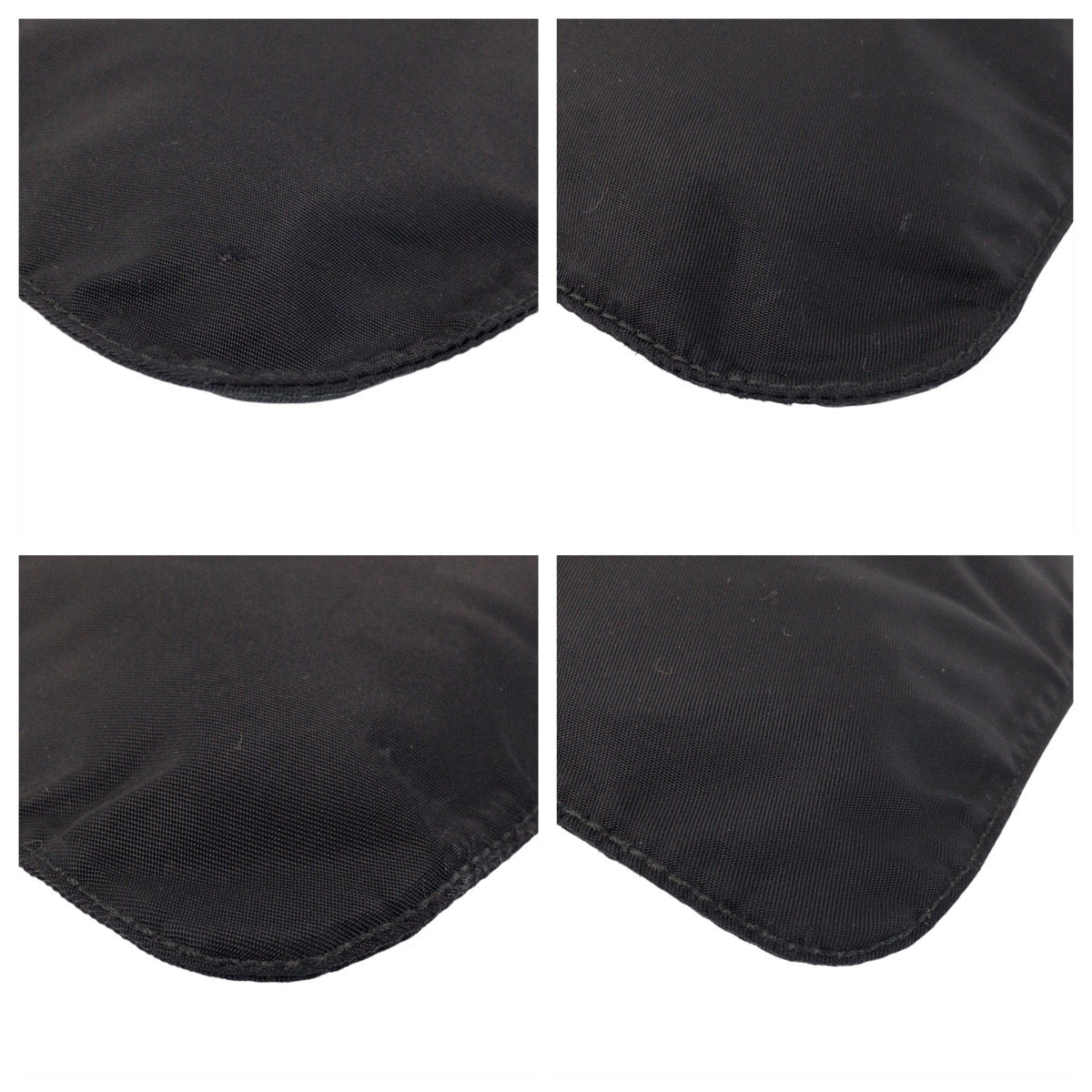 PRADA Shoulder Bag Nylon black Test Triangle With logo