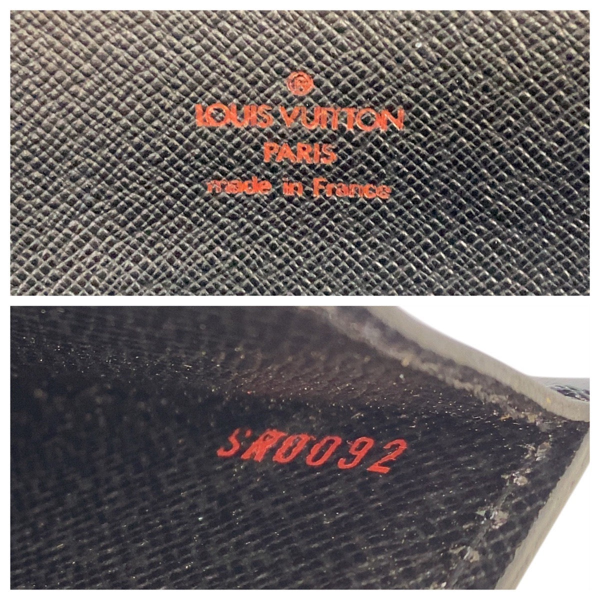 LOUIS VUITTON Business bag leather Black GoldMetal Epi Serviet Conseiller