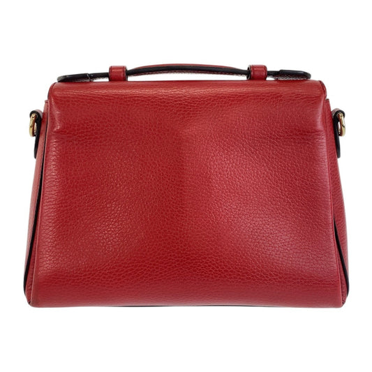 GUCCI Shoulder Bag 510302 leather Red Shoulder Bag Handbag 2way Interlocking Women