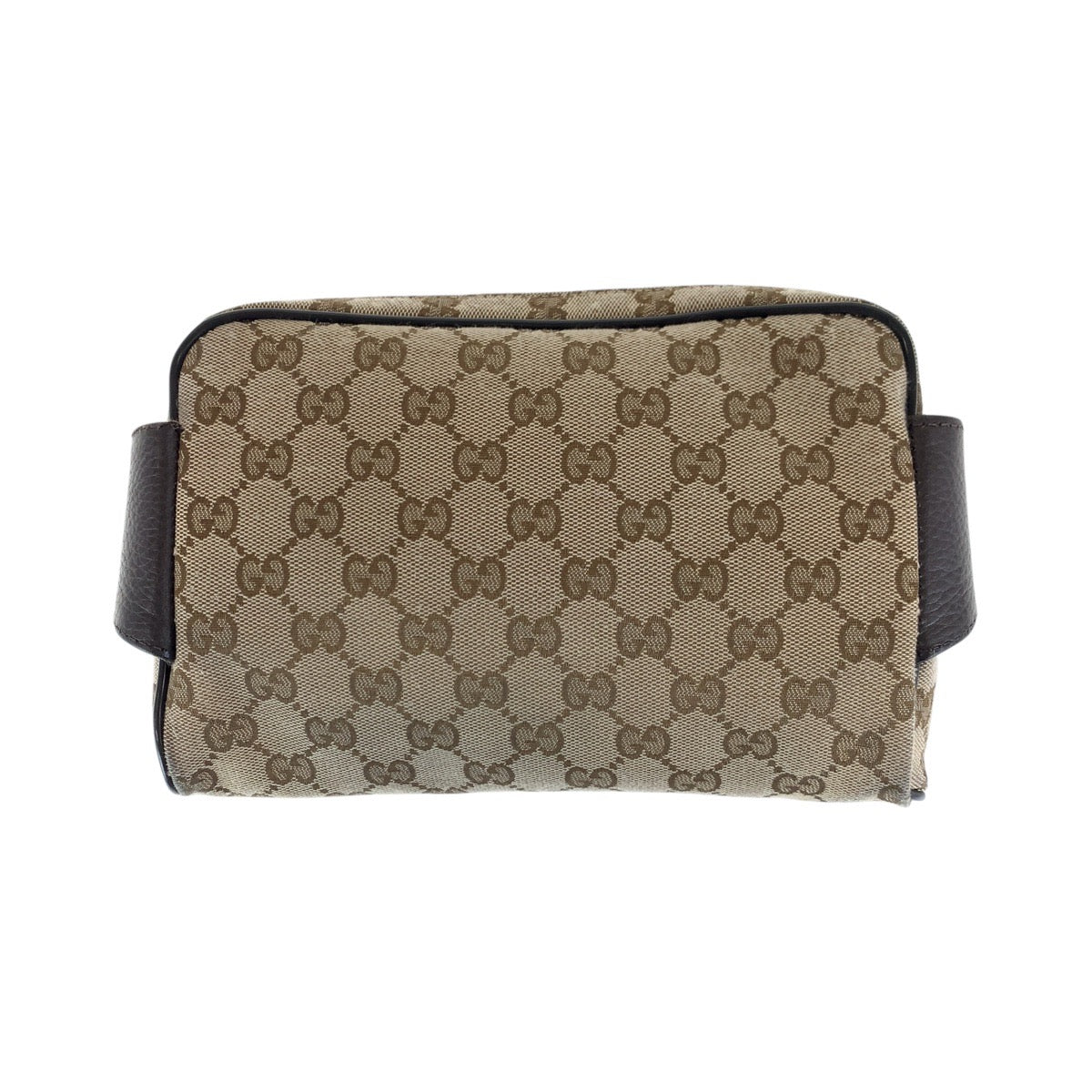 GUCCI Sling bag 449174 GG canvas, leather Brown Silver Metal Sling bag Waist bag mens