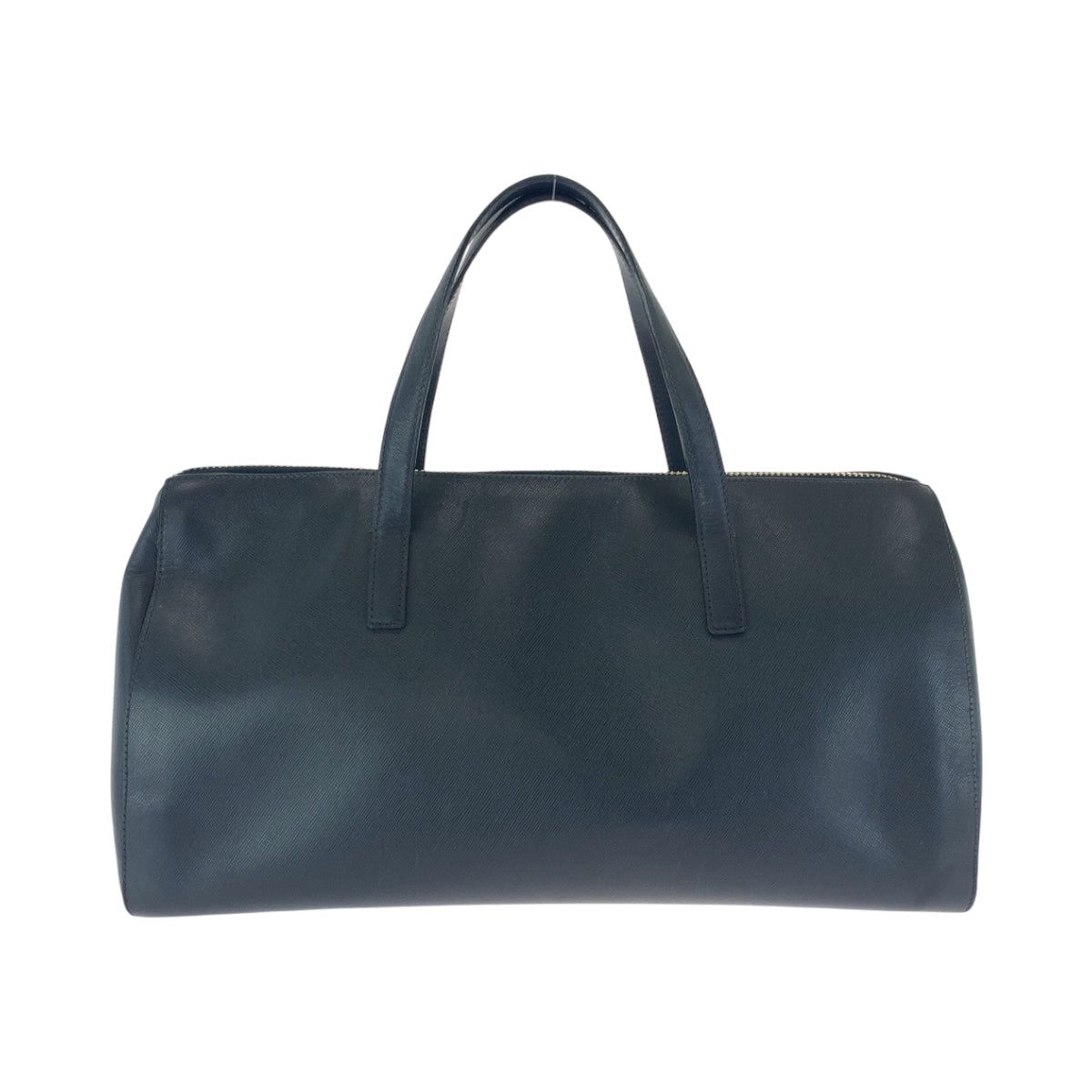 PRADA Boston Duffel bag leather Navy Gold Metal Boston Duffel bag Handbag Safiano Women(Unisex)