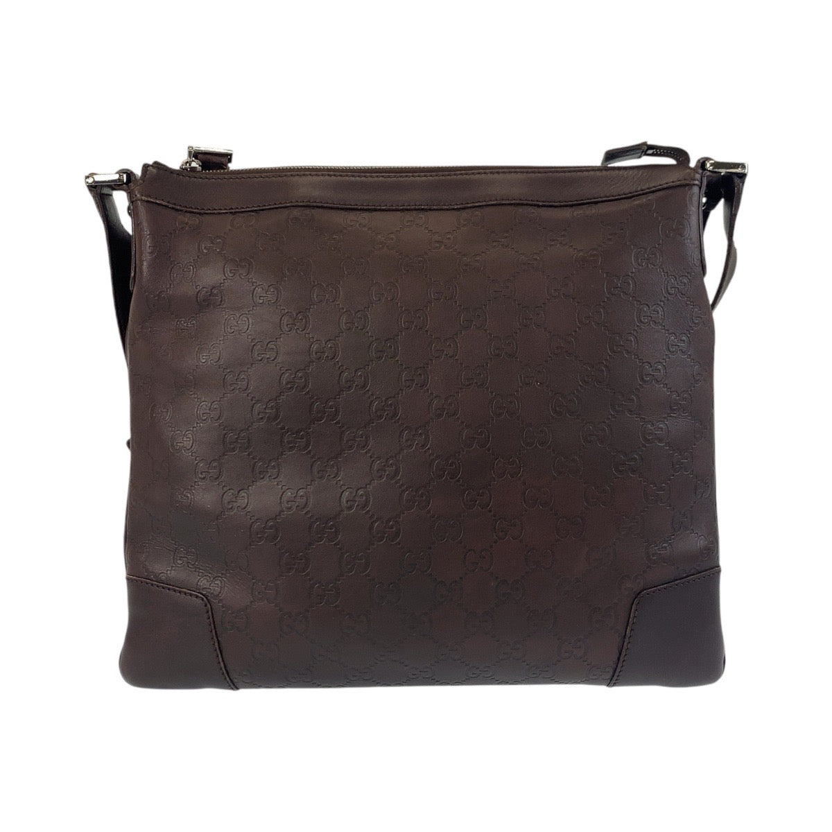 GUCCI Shoulder Bag 148476 leather Brown Silver Metal Shoulder Bag Messenger bag Guccisima Women