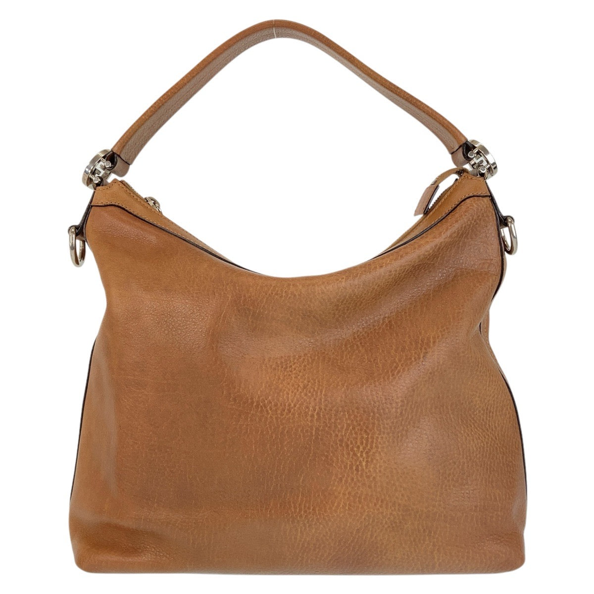 GUCCI Shoulder Bag 326514 leather Brown Silver Metal Shoulder Bag Pochette 2way Interlocking Women
