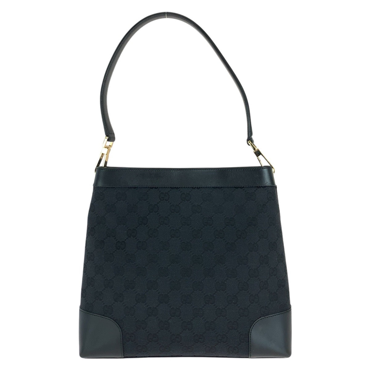 GUCCI Shoulder Bag 001 4231 GG canvas, leather Black GoldMetal Women