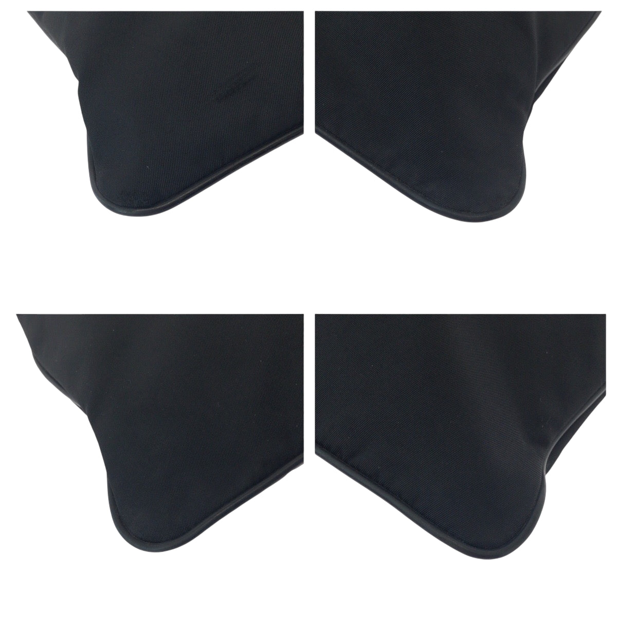 PRADA Shoulder Bag Nylon Black SilverMetal Shoulder Bag pochette Test Triangle With logo Women