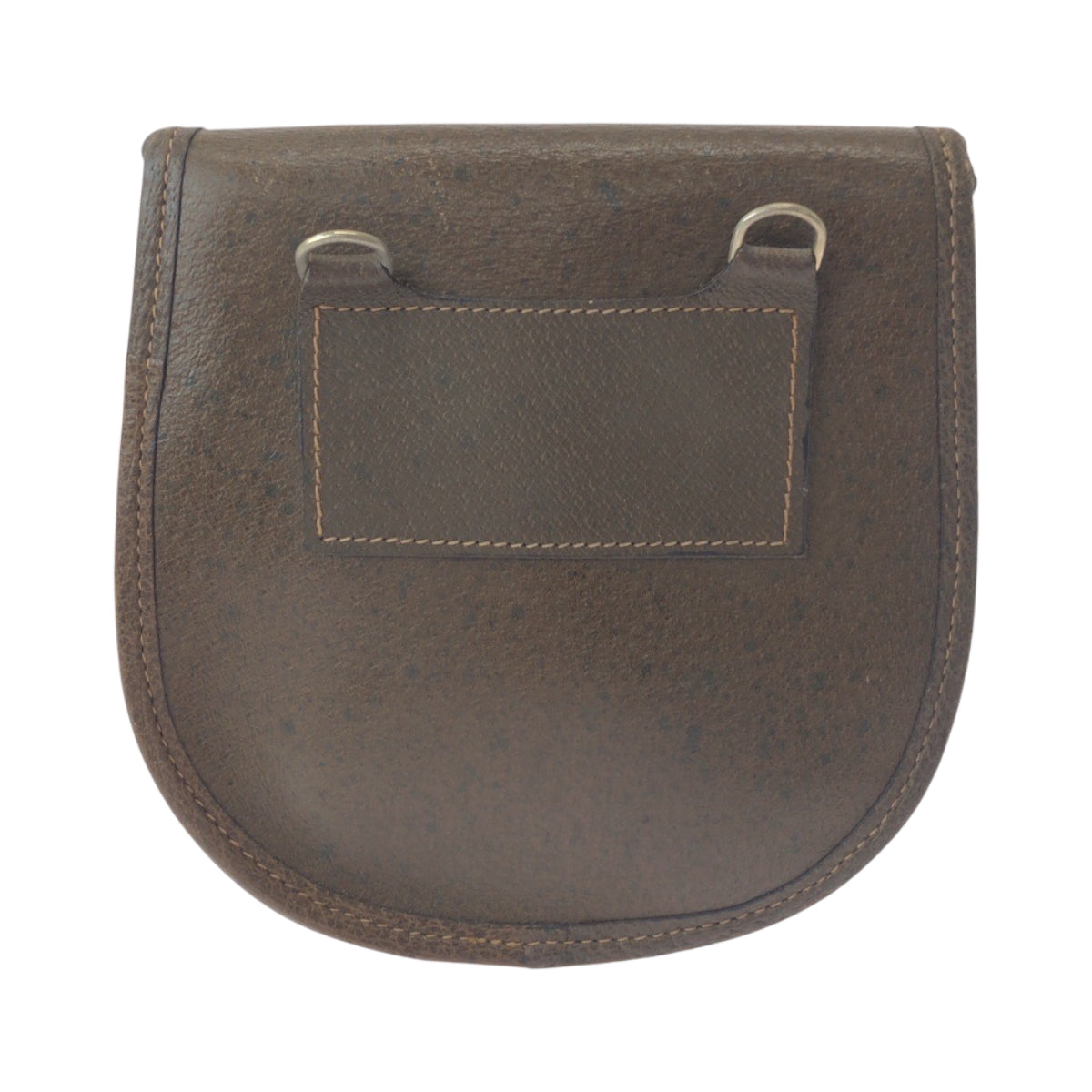 GUCCI Shoulder Bag leather Brown Gold Metal Shoulder Bag pochette Old Gucci Women