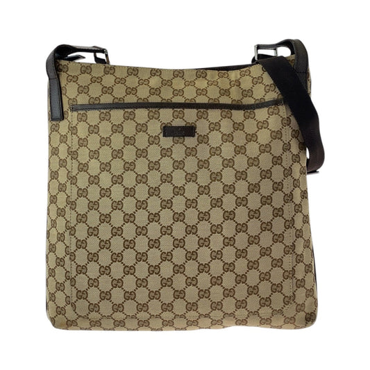 GUCCI Shoulder Bag 122791 GG canvas, leather Beige brown Shoulder Bag Messenger bag Women