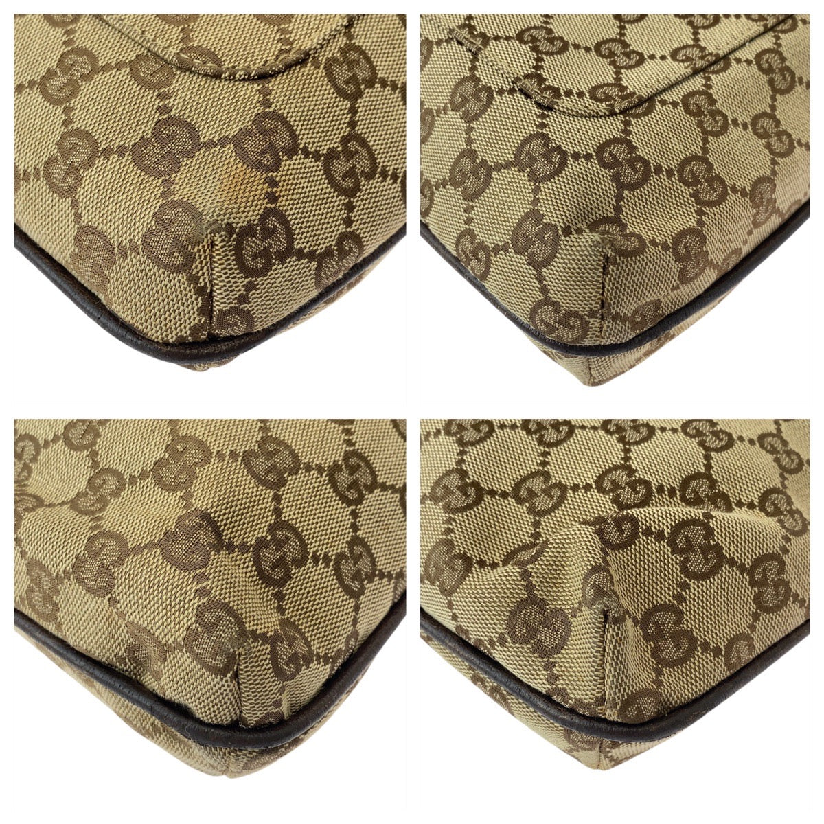 GUCCI Shoulder Bag 122791 GG canvas, leather Beige brown Shoulder Bag Messenger bag Women