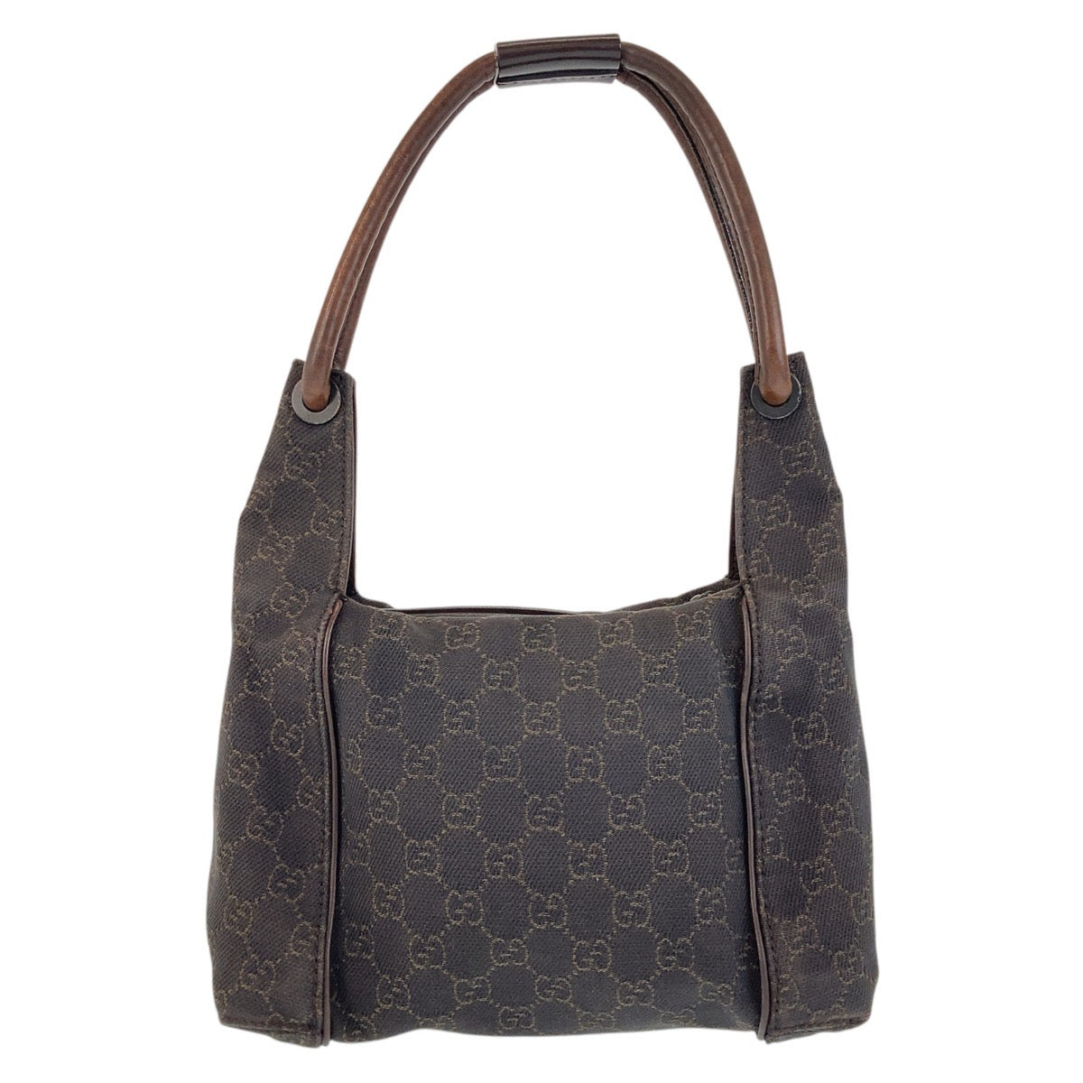 GUCCI Shoulder Bag 101333 GG canvas, leather Dark brown Shoulder Bag handbag Women