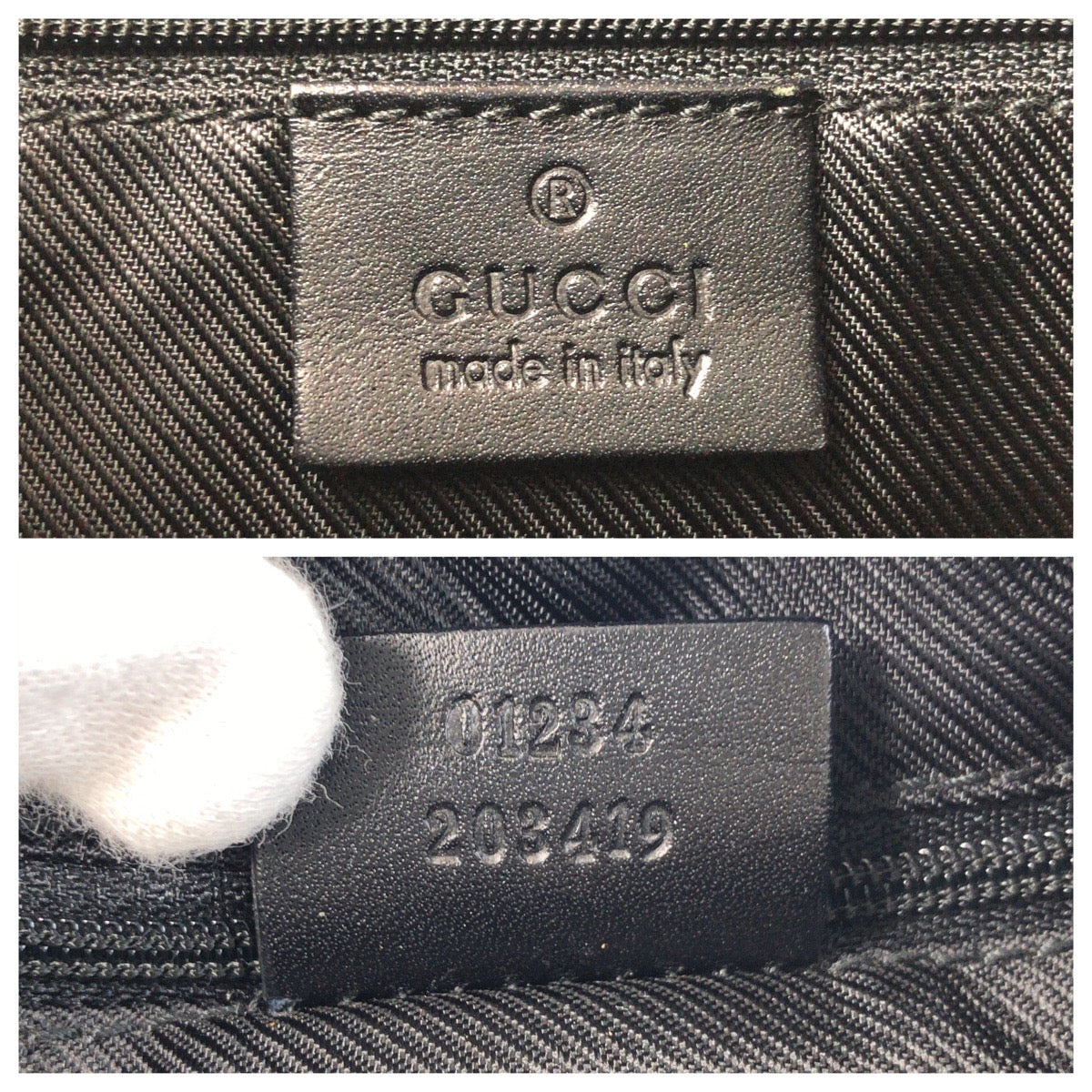 GUCCI Shoulder Bag 01234 GG canvas Black black