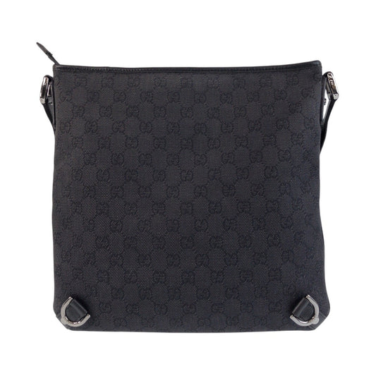 GUCCI Shoulder Bag 268642 GG canvas, leather Black SilverMetal Shoulder Bag Messenger bag Abbey Women