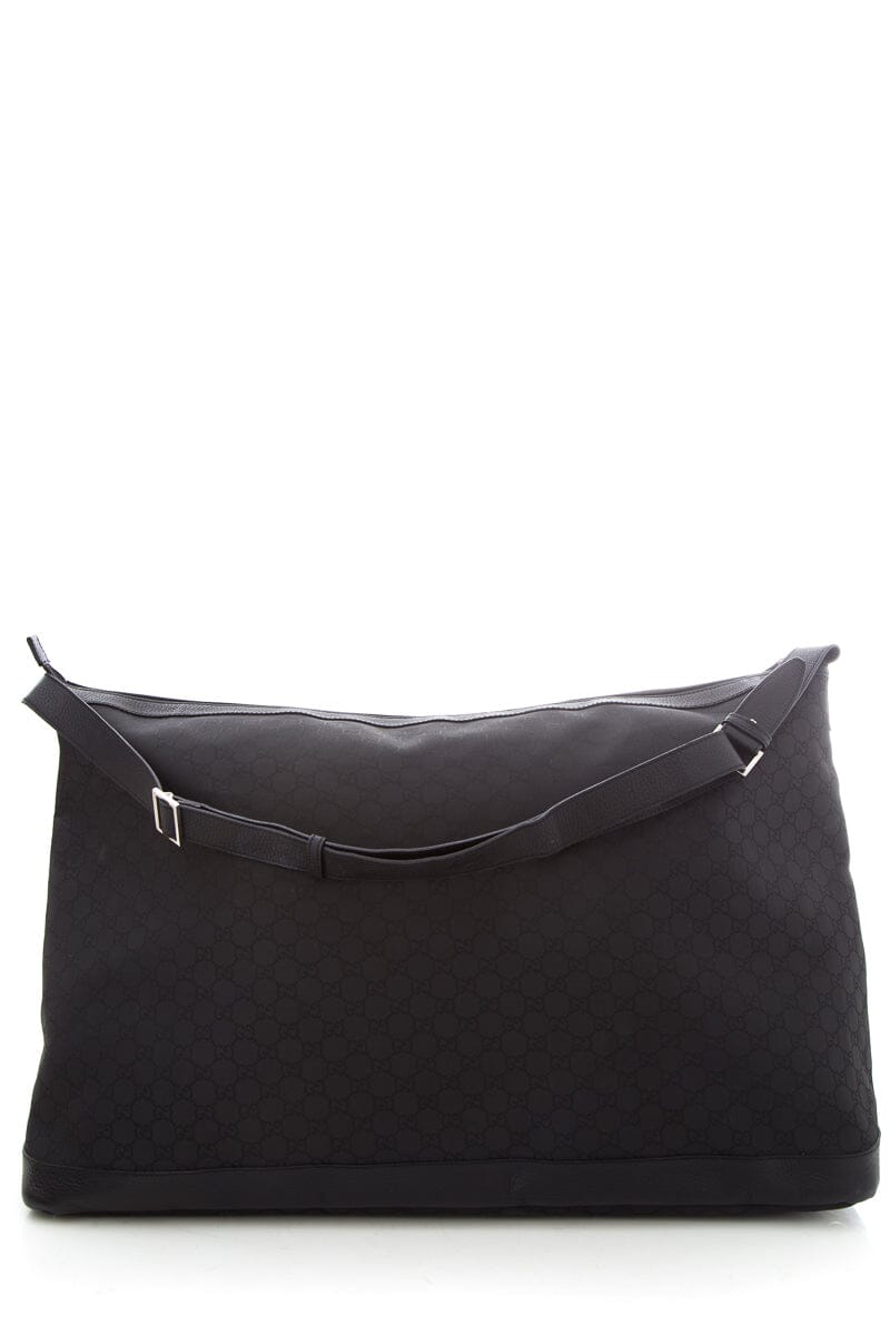 Gucci Black Leather Monogram Handbag