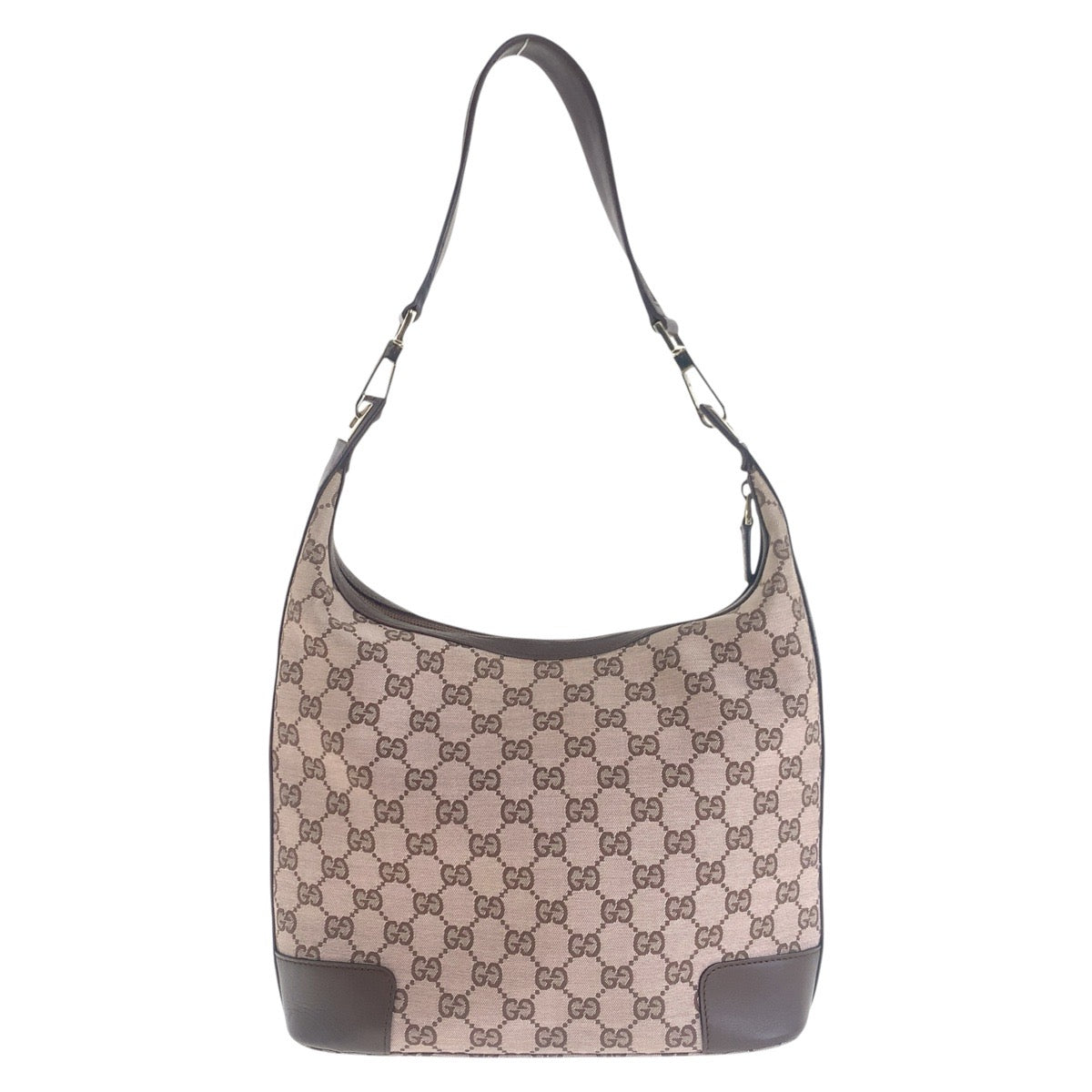 GUCCI Shoulder Bag 001 4204 GG canvas, leather Brown Pink Beige Gold Metal Women