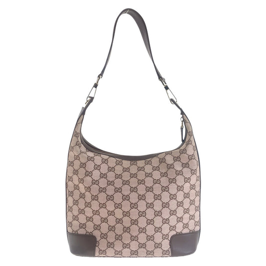 GUCCI Shoulder Bag 001 4204 GG canvas, leather Brown Pink Beige Gold Metal Women