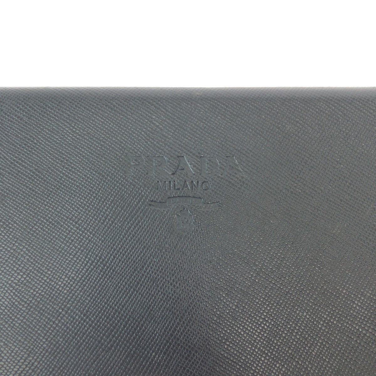 PRADA business bag leather Black GoldMetal business bag clutch bag Safiano logo Women