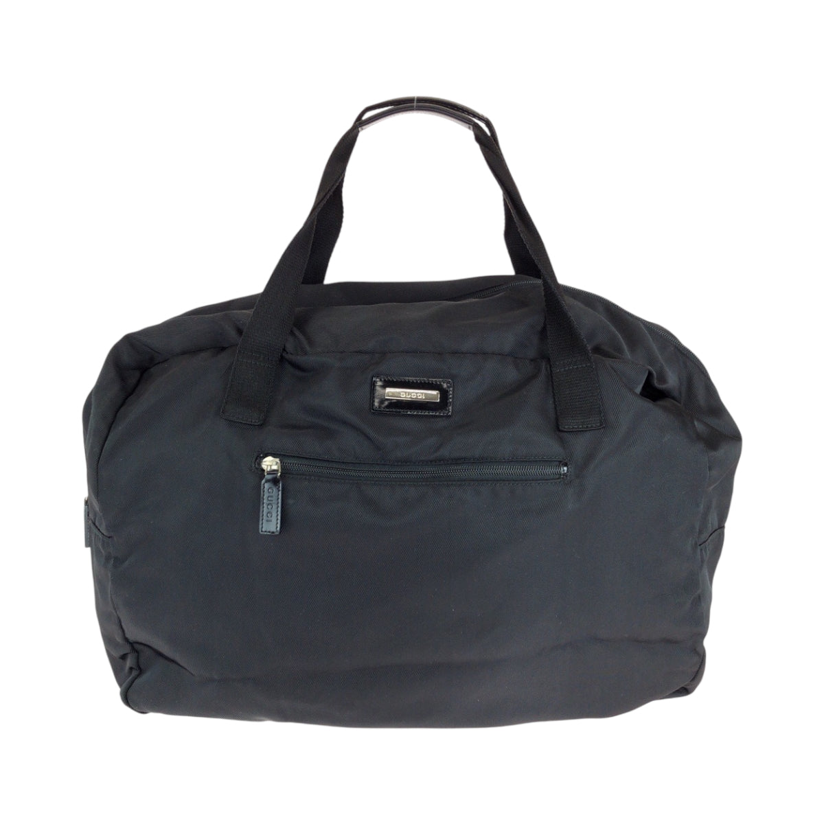 GUCCI Boston Duffel bag 012 0389 Nylon Black SilverMetal