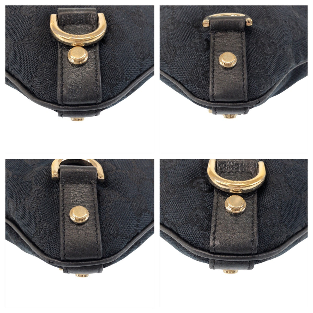 GUCCI Shoulder Bag 131326 GG canvas, leather black Shoulder Bag Messenger bag Abbey Women