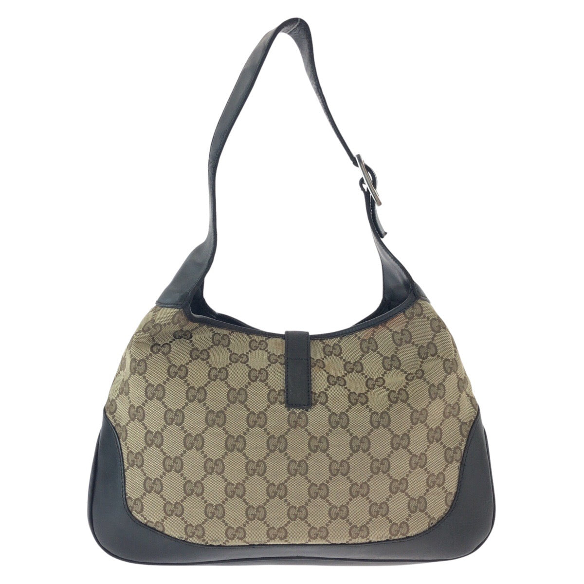 GUCCI Shoulder Bag 001 3306 GG canvas, leather Brown Jackie Shelly Line Women