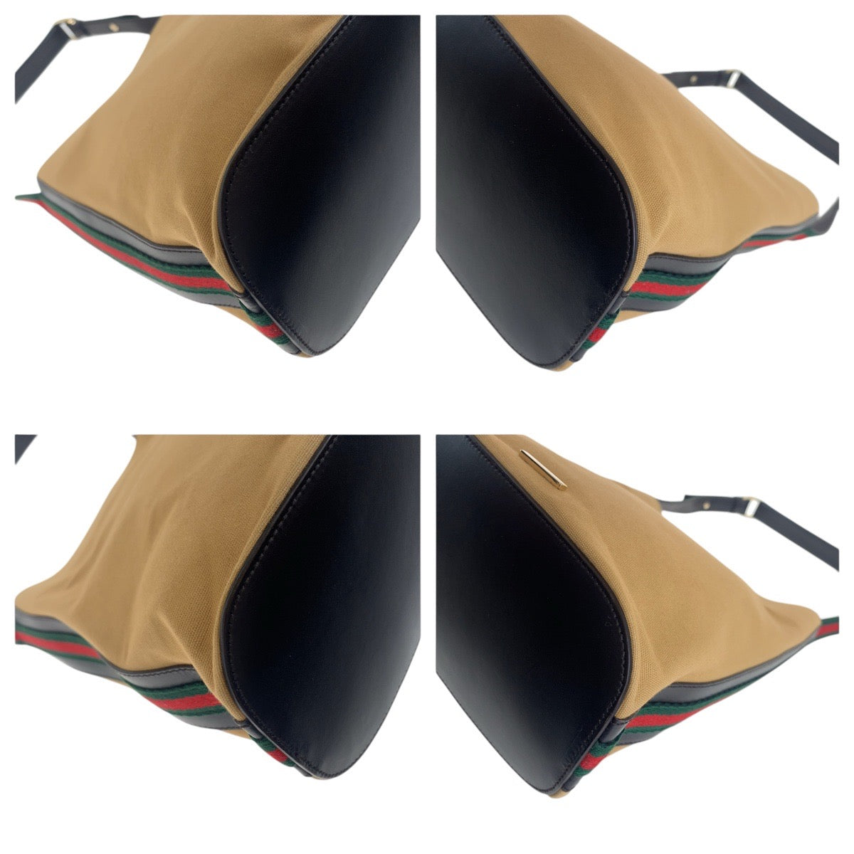 GUCCI Shoulder Bag 001 4286 Canvas, Leather beige Sherry line Women