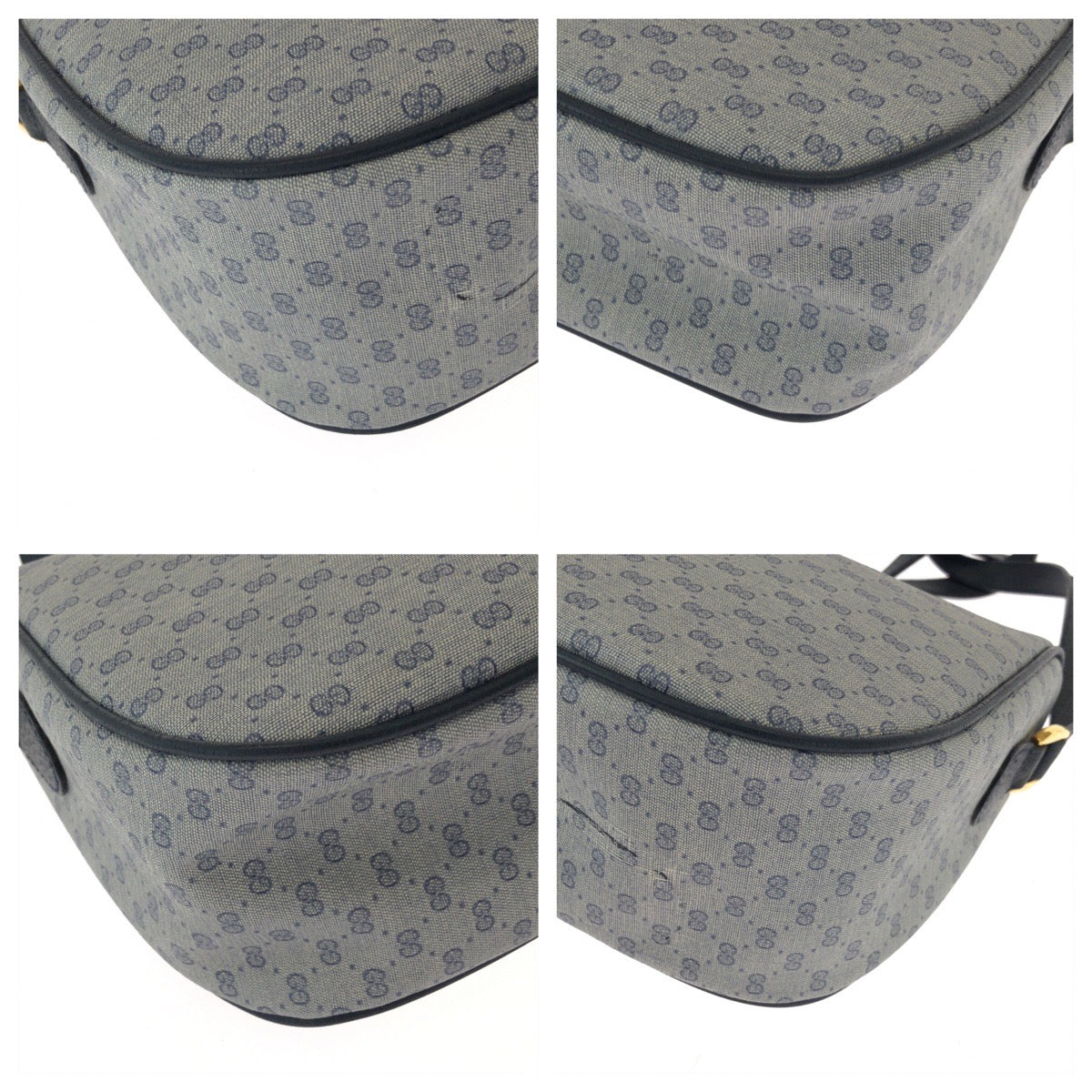 GUCCI Shoulder Bag 89 02 077 GG Supreme Canvas gray Shoulder Bag pochette Old Gucci Women