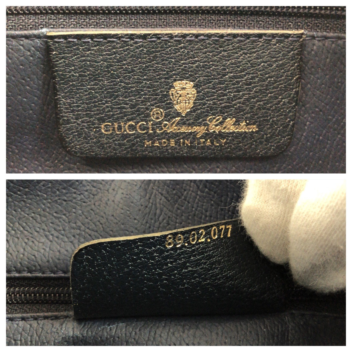GUCCI Shoulder Bag 89 02 077 GG Supreme Canvas gray Old Gucci