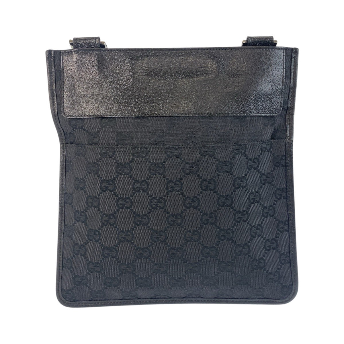GUCCI Shoulder Bag 27639 GG canvas, leather Black black Shoulder Bag pochette Women