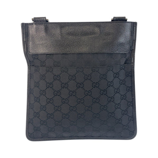 GUCCI Shoulder Bag 27639 GG canvas, leather Black black Shoulder Bag pochette Women