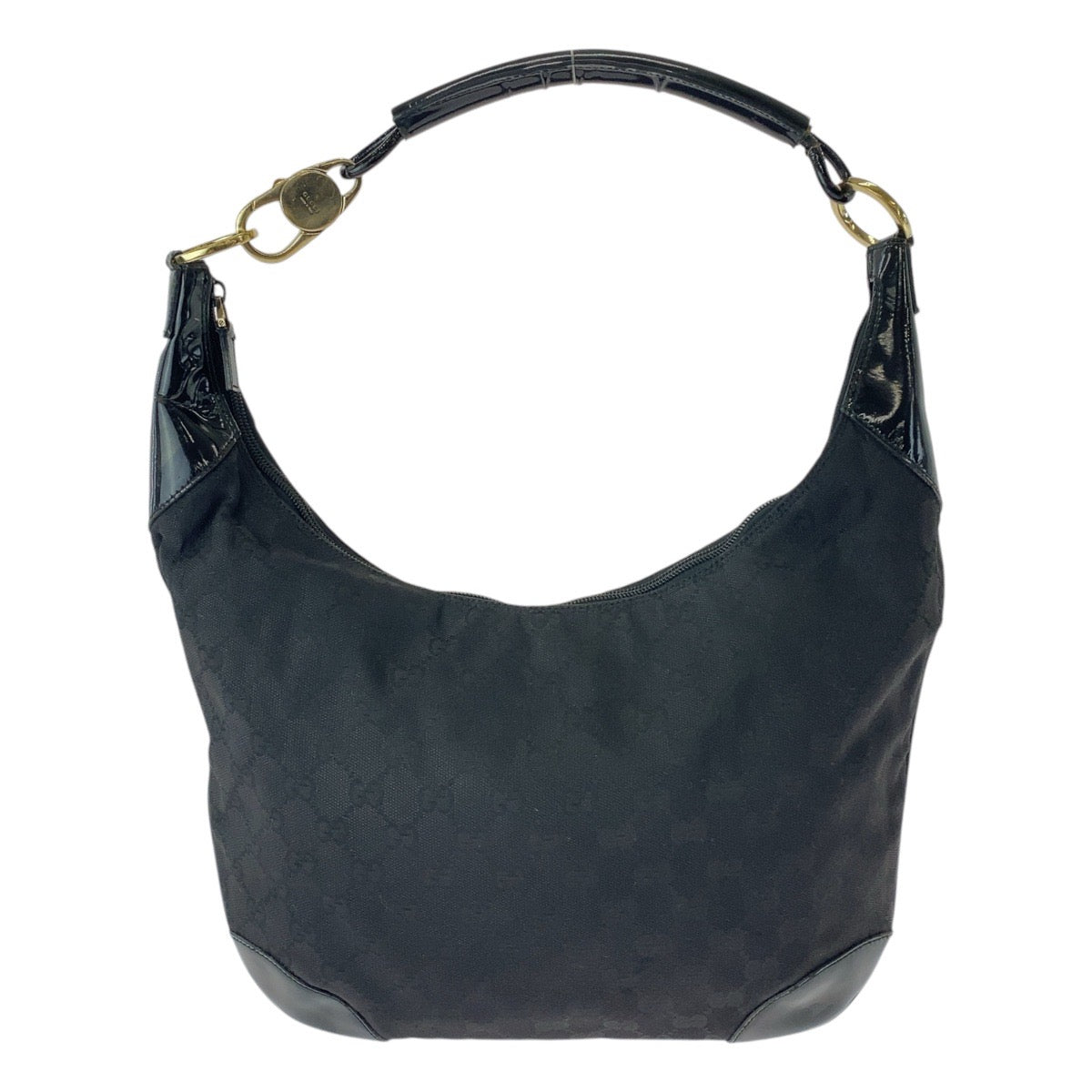 GUCCI Shoulder Bag 001 4157 GG canvas, leather Black GoldMetal Women