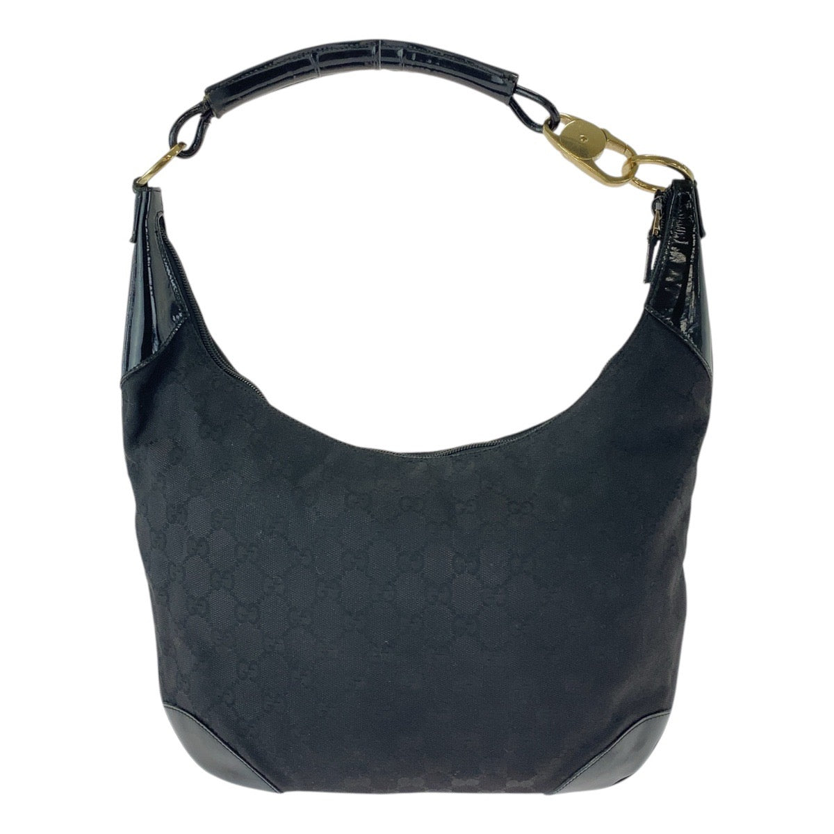 GUCCI Shoulder Bag 001 4157 GG canvas, leather Black GoldMetal Women