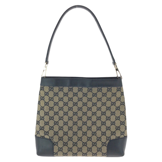 GUCCI Shoulder Bag 001 4231 GG canvas, leather black Women