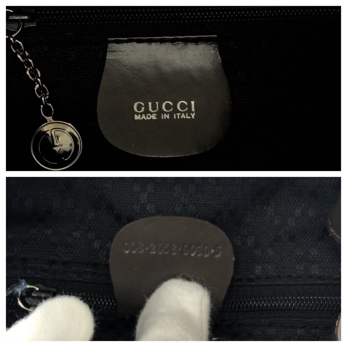 GUCCI Backpack 003 2058 Nylon Khaki Brown SilverMetal Backpack Backpack Bamboo Old Gucci Women