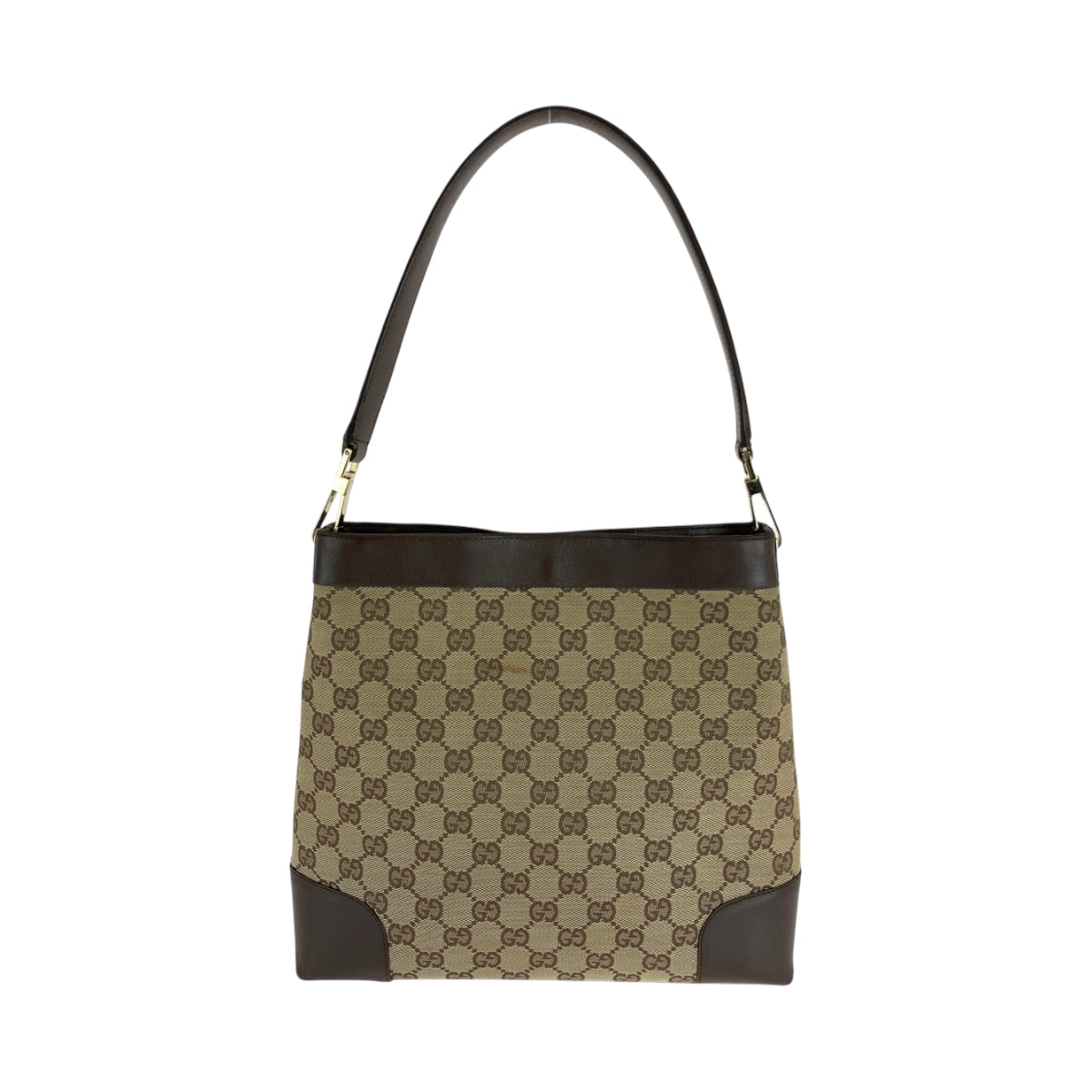 GUCCI Shoulder Bag 001 4231 GG canvas Brown Beige Gold Metal One Shoulder Bag Women